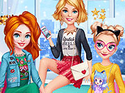 Игра Вечеринка Барби, Мериды и Эльзы