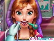 Игра Эльза лечит зубы